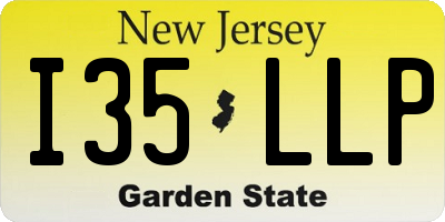 NJ license plate I35LLP