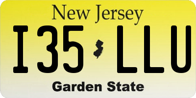 NJ license plate I35LLU