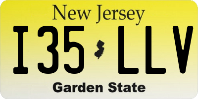 NJ license plate I35LLV