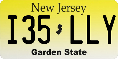 NJ license plate I35LLY