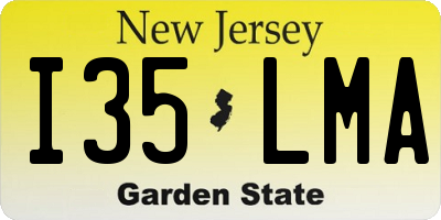 NJ license plate I35LMA
