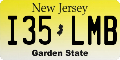 NJ license plate I35LMB