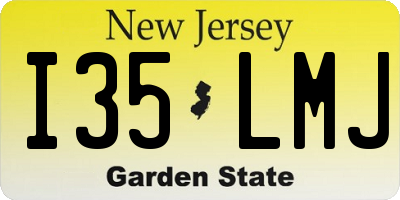 NJ license plate I35LMJ