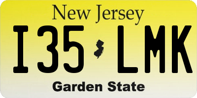 NJ license plate I35LMK
