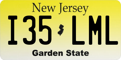 NJ license plate I35LML