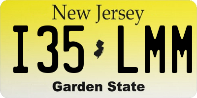 NJ license plate I35LMM