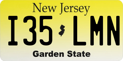 NJ license plate I35LMN