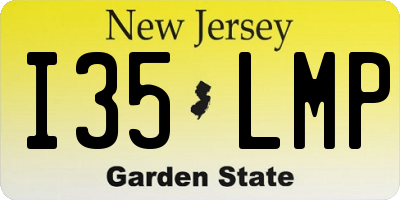 NJ license plate I35LMP