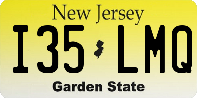 NJ license plate I35LMQ