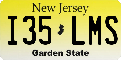 NJ license plate I35LMS