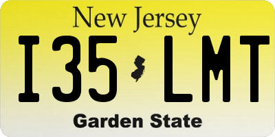 NJ license plate I35LMT