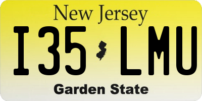 NJ license plate I35LMU