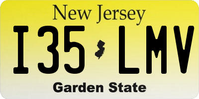 NJ license plate I35LMV