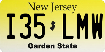 NJ license plate I35LMW