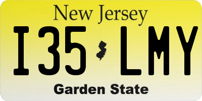 NJ license plate I35LMY
