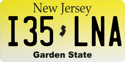NJ license plate I35LNA