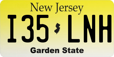NJ license plate I35LNH