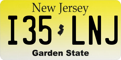 NJ license plate I35LNJ