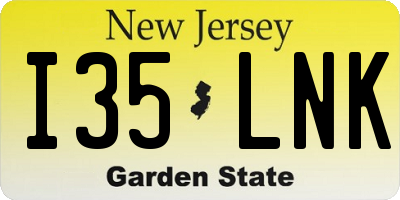 NJ license plate I35LNK