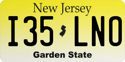 NJ license plate I35LNO