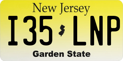 NJ license plate I35LNP