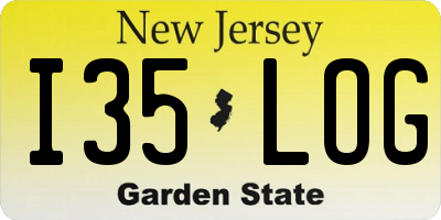 NJ license plate I35LOG
