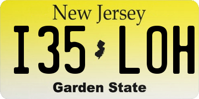 NJ license plate I35LOH