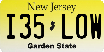 NJ license plate I35LOW