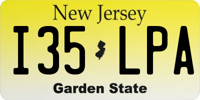 NJ license plate I35LPA