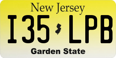 NJ license plate I35LPB