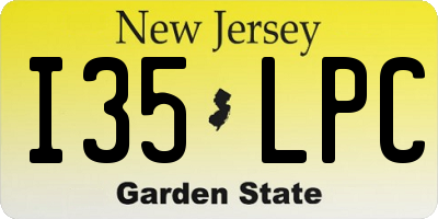 NJ license plate I35LPC