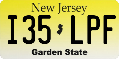 NJ license plate I35LPF
