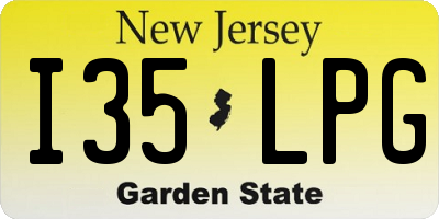 NJ license plate I35LPG