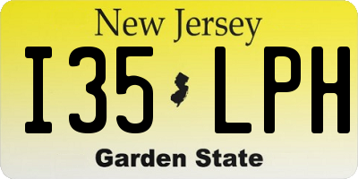 NJ license plate I35LPH