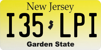 NJ license plate I35LPI