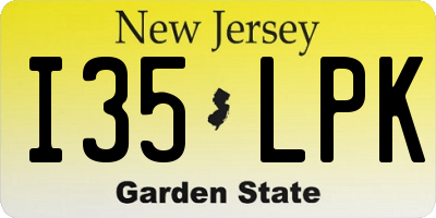 NJ license plate I35LPK