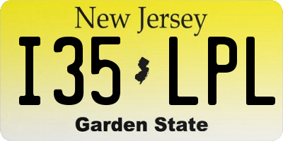 NJ license plate I35LPL