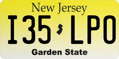 NJ license plate I35LPO