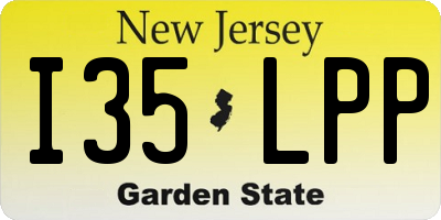 NJ license plate I35LPP