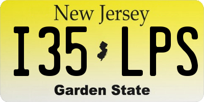 NJ license plate I35LPS