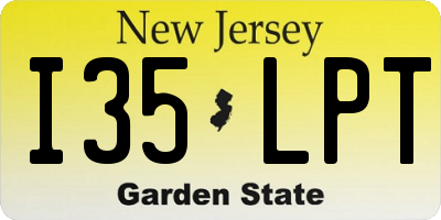 NJ license plate I35LPT