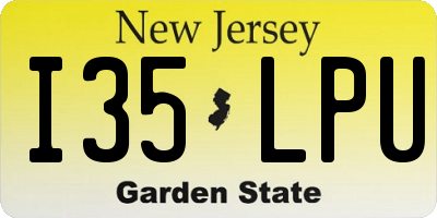 NJ license plate I35LPU