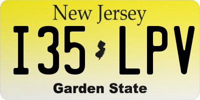 NJ license plate I35LPV