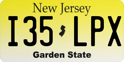 NJ license plate I35LPX