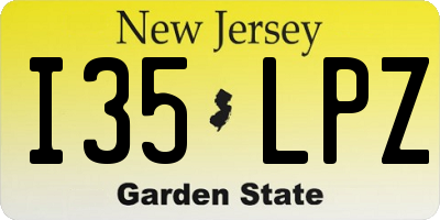 NJ license plate I35LPZ