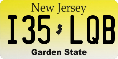 NJ license plate I35LQB