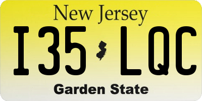 NJ license plate I35LQC