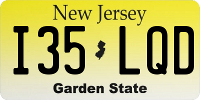 NJ license plate I35LQD