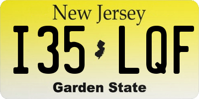 NJ license plate I35LQF