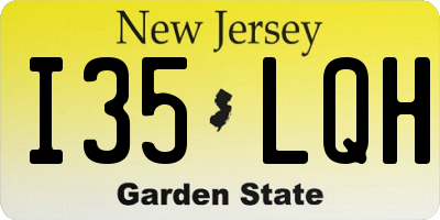 NJ license plate I35LQH
